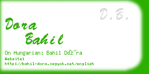 dora bahil business card